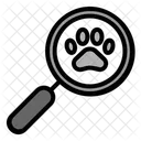 Search Magnify Paw Icon