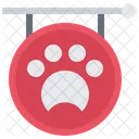 Paw Signboard Pet Icon