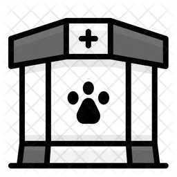 Pet Vet Clinic Icon - Download In Colored Outline Style