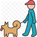Pet Walking Man And Dog Dog Icon