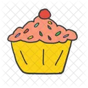 Cupcake Bougie Muffin Icône