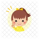 Pointant Fille Avatar Icon