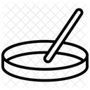 Petri Dish Black Outline Icon Icône