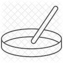 Petri Dish Grey Thin Line Icon Icône