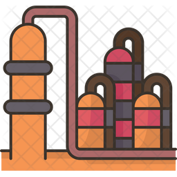 Petroleum Industry Icon - Download in Colored Outline Style