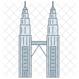 Petronas Icon - Download in Colored Outline Style