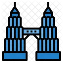 Petronas Twin Tower Building Twin Towers Icon