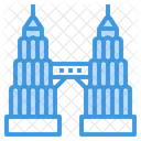 Petronas Twin Tower Building Twin Towers Icon