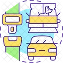Pets safety while traveling  Icon