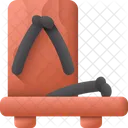 Geta Japon Chaussures Icône