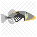 Pez Ballesta De Laguna Criatura Marina Animal Icono