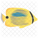 Pez Mariposa Bluespot Criatura Marina Animal Icono