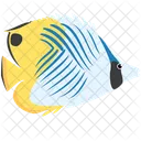 Pez Mariposa Threadfin Criatura Marina Animal Icono