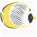 Pez Mariposa Panda Criatura Marina Animal Icono