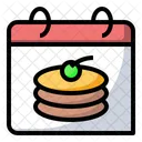 Pfannkuchen Geback Kuchen Symbol