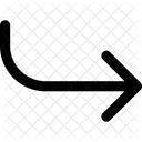 Schnittstelle Pfeile Biegung Nach Rechts Pfeil Biegung Kurve Richtungsanderung Nach Unten Rechts Symbol