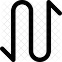 Schnittstelle Pfeile Schaltflache Zickzack Pfeil In Beide Richtungen Kurviges Diagramm Zickzack Vertikal Symbol