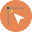 Pfeil Blau Ecke Symbol