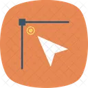 Pfeil Blau Ecke Symbol