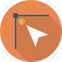 Pfeil Blau Ecke Symbol
