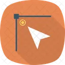Pfeil Blau Ecke Symbol