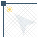 Pfeil Blau Ecke Symbol
