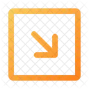 Pfeil br Quadrat  Symbol