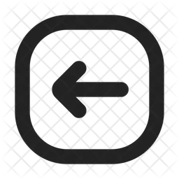 Pfeil links Quadrat  Symbol