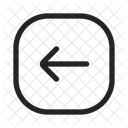 Pfeil links Quadrat  Symbol