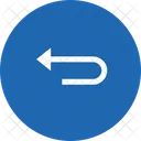 Pfeil Links Rund Symbol