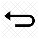 Pfeil Links Rund Symbol