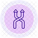 Shuffle Pfeil Farbkreissymbol Icon