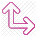 Pfeil nach oben rechts  Symbol