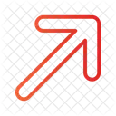 Pfeil nach oben rechts  Symbol