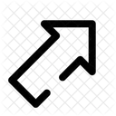 Pfeil nach oben rechts  Symbol