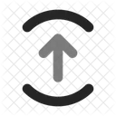 Pfeil Nach Oben Rund Oben Unten Pfeil Duo Linie Symbol