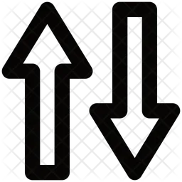 Pfeil nach oben/nach unten  Symbol