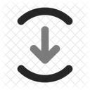 Pfeil Nach Unten Abgerundet Oben Unten Pfeil Duo Linie Symbol