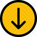 Pfeil nach unten Kreis  Symbol