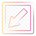 Pfeil nach unten links  Symbol