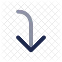 Pfeil Nach Unten Links Pfeil Benutzeroberflache Symbol