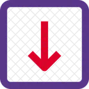 Pfeil nach unten Quadrat  Symbol