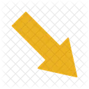 Pfeil nach unten rechts  Symbol