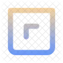 Pfeil oben links Quadrat  Symbol