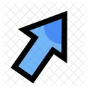 Oben Rechts Pfeil Richtung Symbol