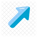 Pfeil nach oben rechts  Symbol