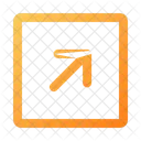 Pfeil TR Quadrat Icon