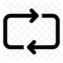 Pfeil-Wiederholung-Mitte  Symbol