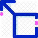 Pfeile Quadrat nach oben links  Symbol