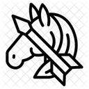 Pferde Reiten Symbol